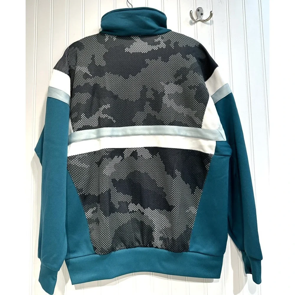 Adidas Men's‎ Size M Color Block Camo Fleece Lined Track Jacket Full Zip